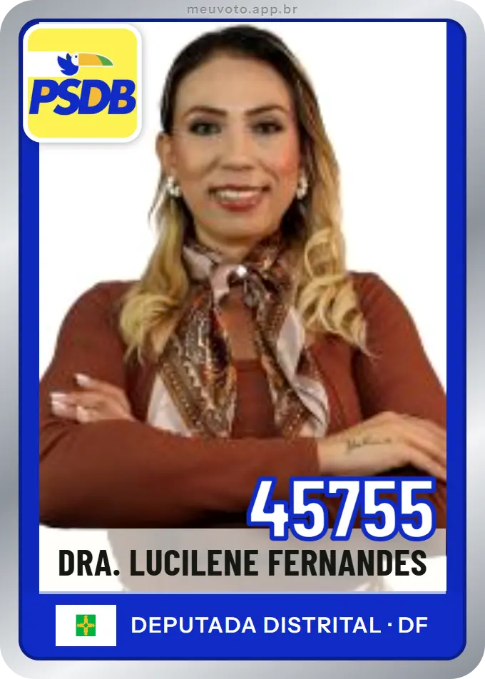 Carta de Dra. Lucilene Fernandes, número 45755, PSDB