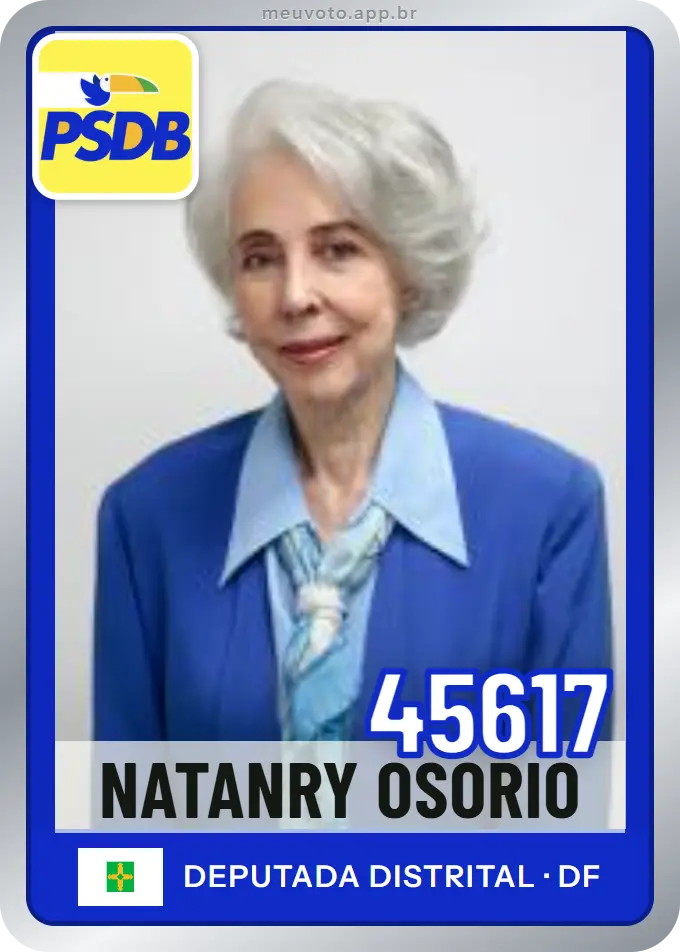 Carta de Natanry Osorio, número 45617, PSDB