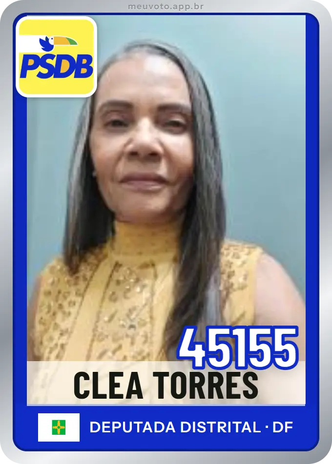 Carta de Clea Torres, número 45155, PSDB