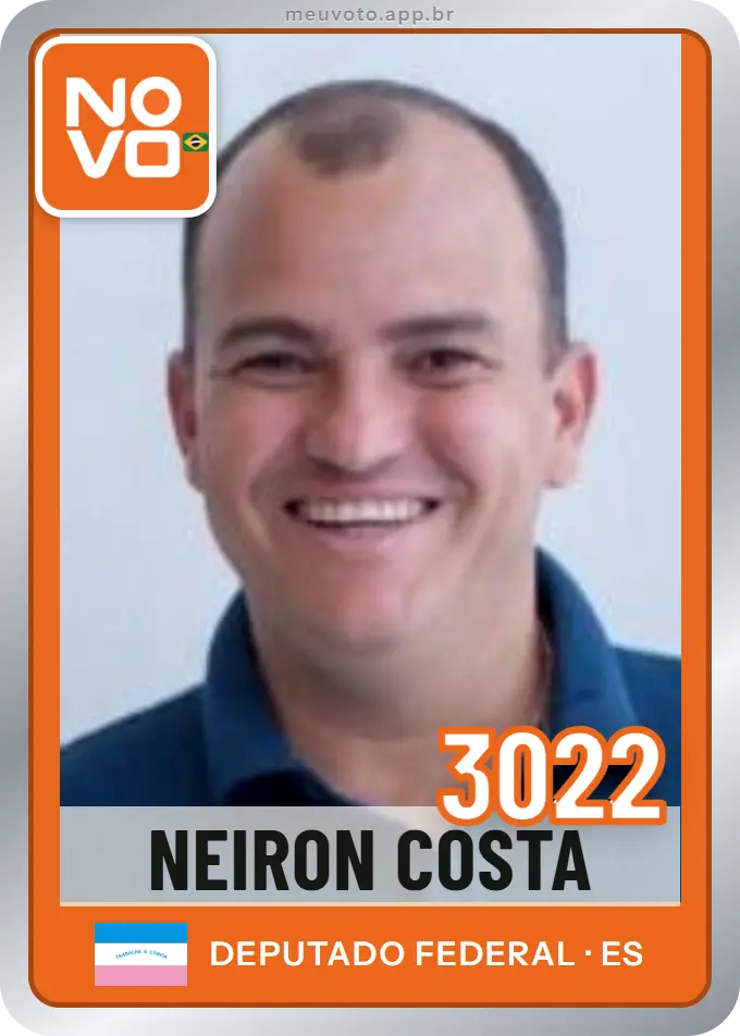 Carta de Neiron Costa, número 3022, Novo