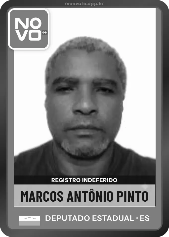Carta de Marcos Antônio Pinto, Novo. Teve o registro indeferido pelo TSE e não vai à urna.