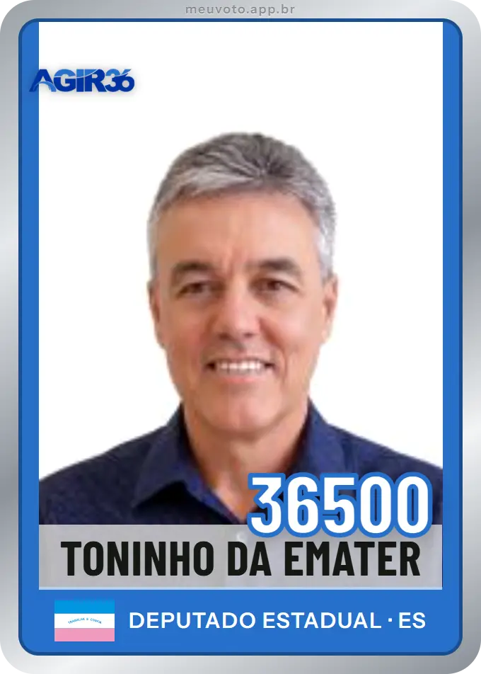 Carta de Toninho da Emater, número 36500, Agir