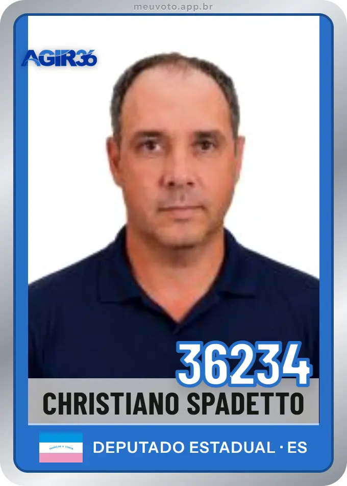 Carta de Christiano Spadetto, número 36234, Agir