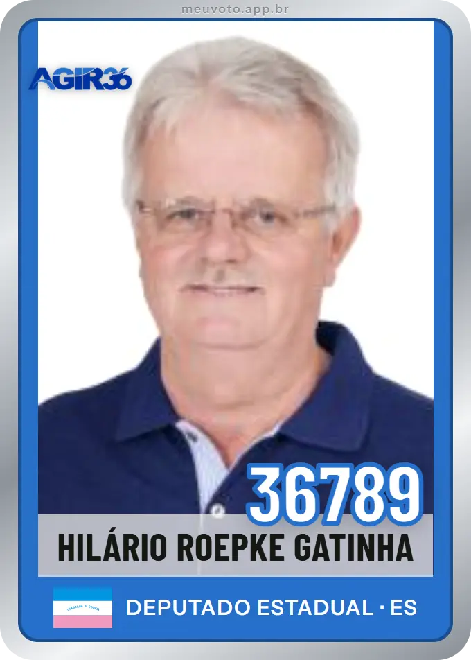 Carta de Hilário Roepke Gatinha, número 36789, Agir