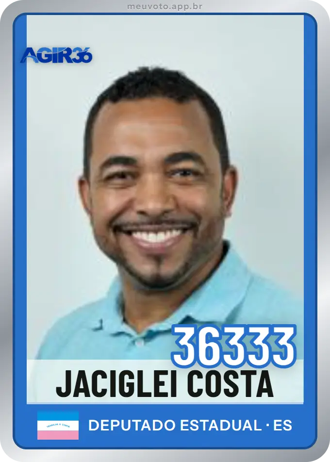 Carta de Jaciglei Costa, número 36333, Agir