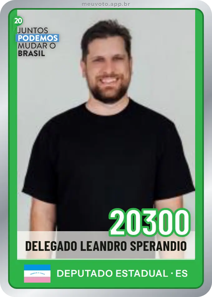 Carta de Delegado Leandro Sperandio, número 20300, Podemos