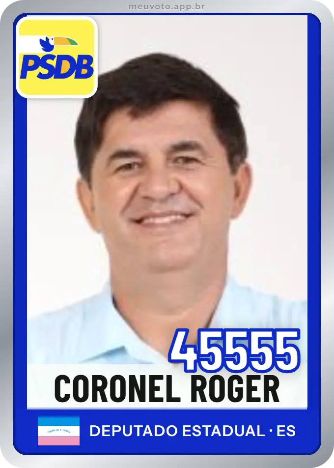 Carta de Coronel Roger, número 45555, PSDB