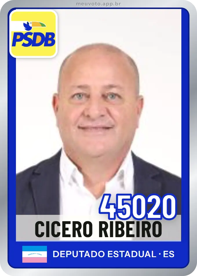 Carta de Cicero Ribeiro, número 45020, PSDB