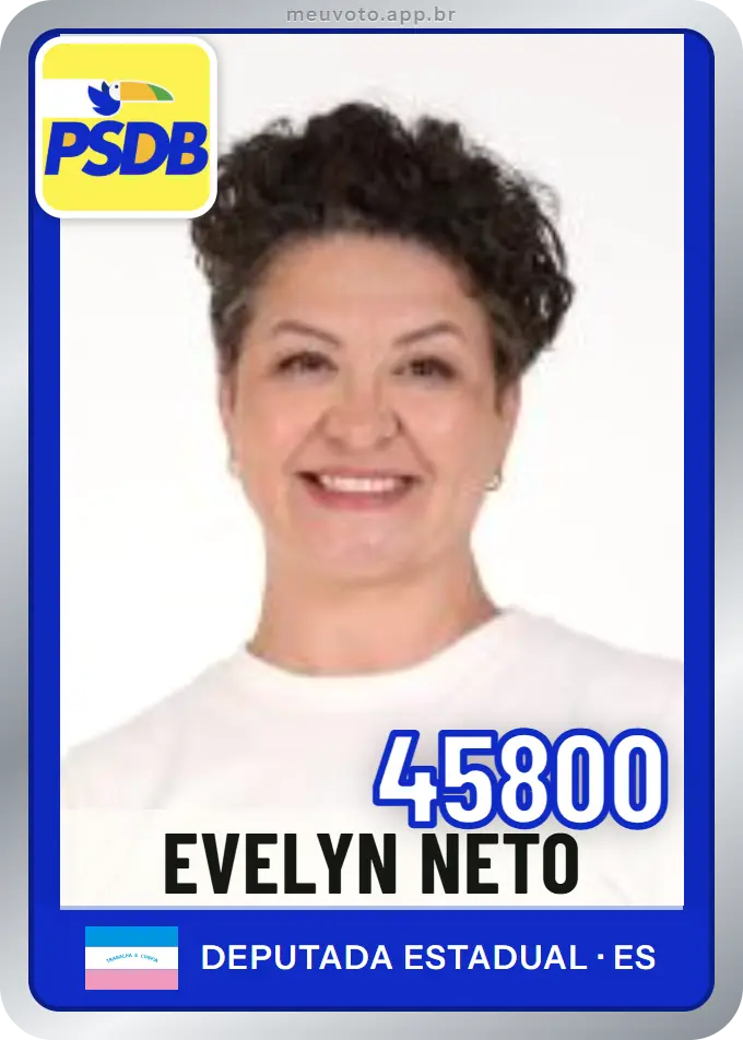 Carta de Evelyn Neto, número 45800, PSDB