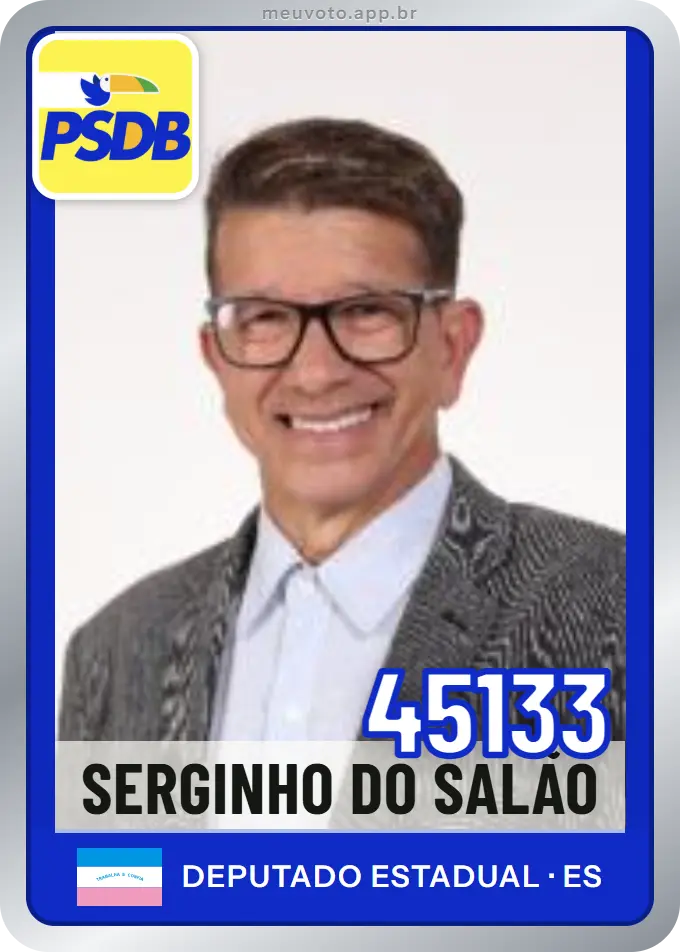 Carta de Serginho do Salão, número 45133, PSDB