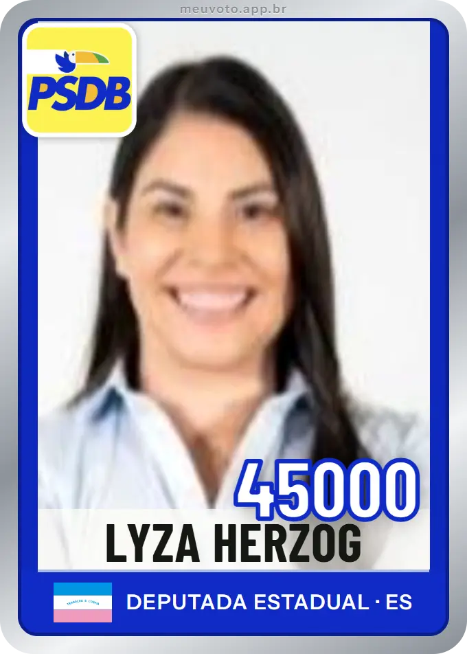 Carta de Lyza Herzog, número 45000, PSDB