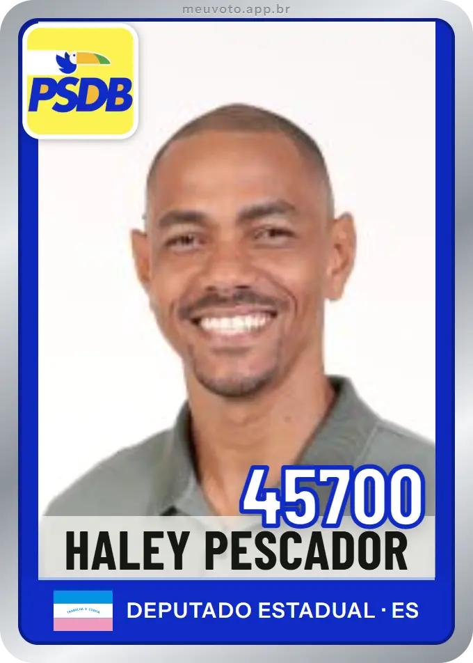Carta de Haley Pescador, número 45700, PSDB