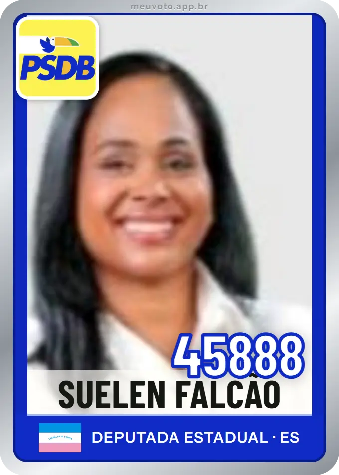 Carta de Suelen Falcão, número 45888, PSDB