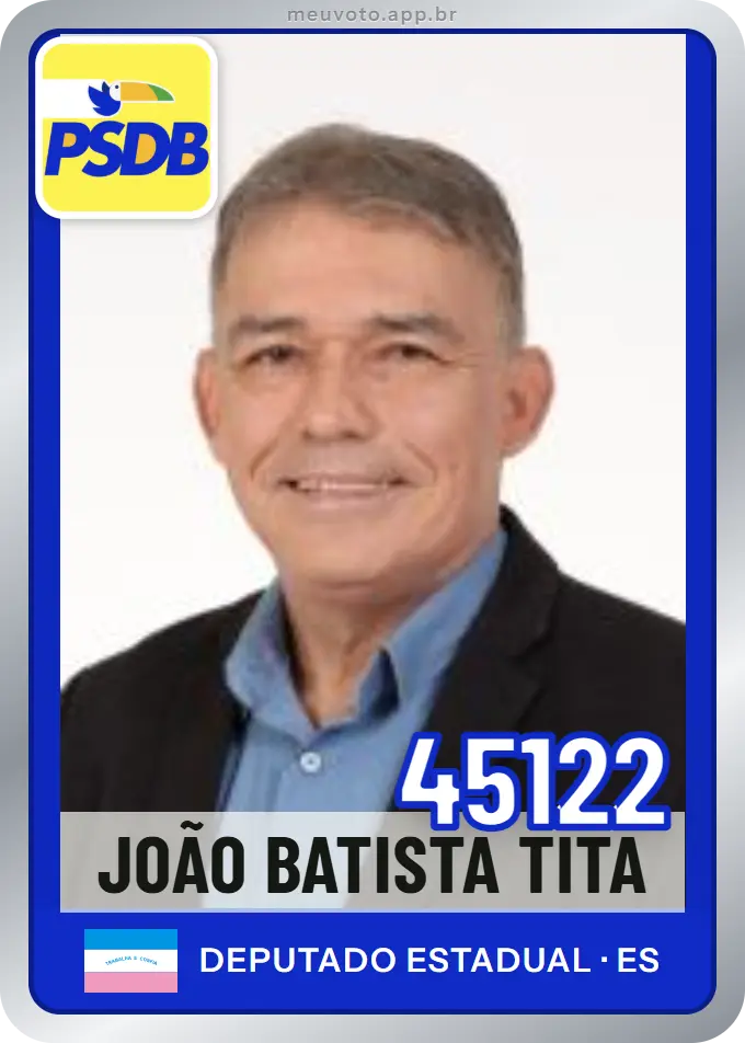 Carta de João Batista Tita, número 45122, PSDB