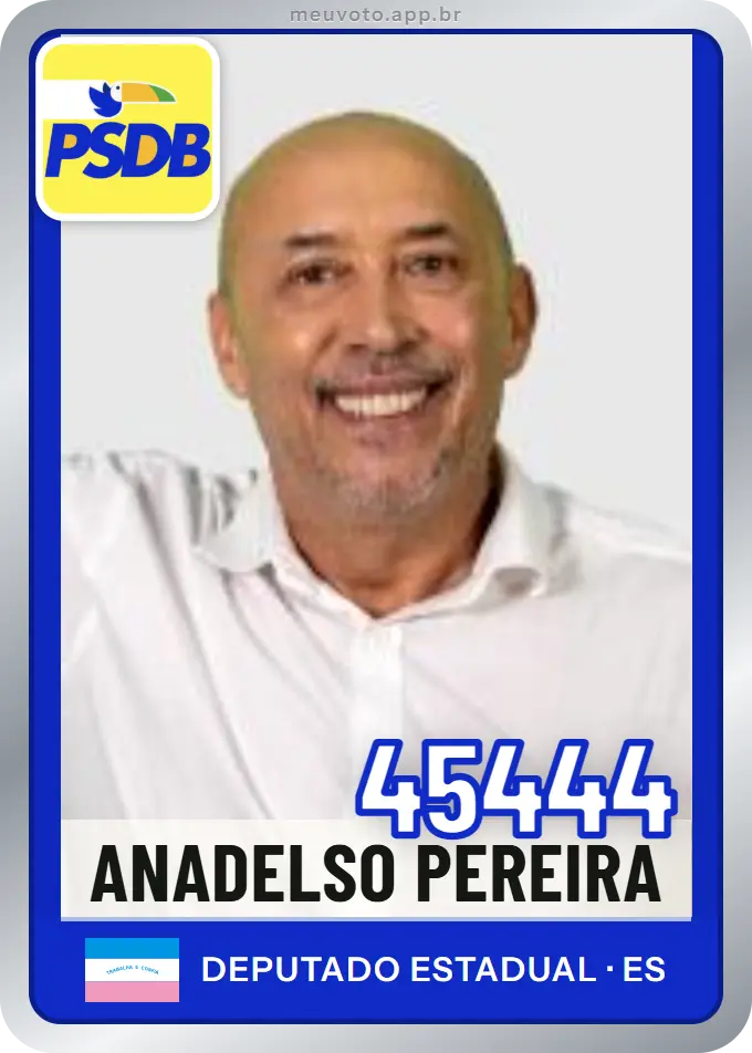 Carta de Anadelso Pereira, número 45444, PSDB