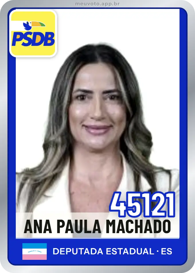 Carta de Ana Paula Machado, número 45121, PSDB