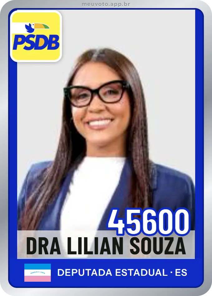Carta de Dra Lilian Souza, número 45600, PSDB