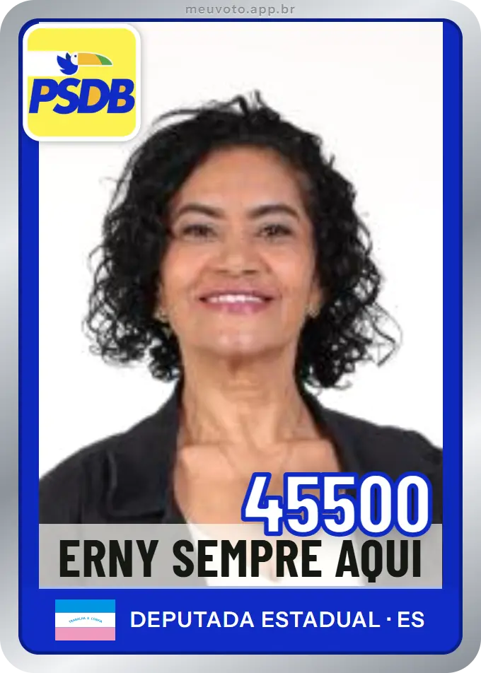 Carta de Erny Sempre Aqui, número 45500, PSDB