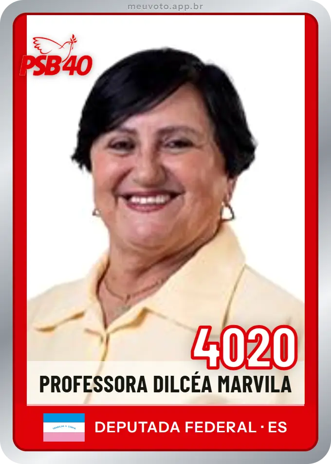 Carta de Professora Dilcéa Marvila, número 4020, PSB