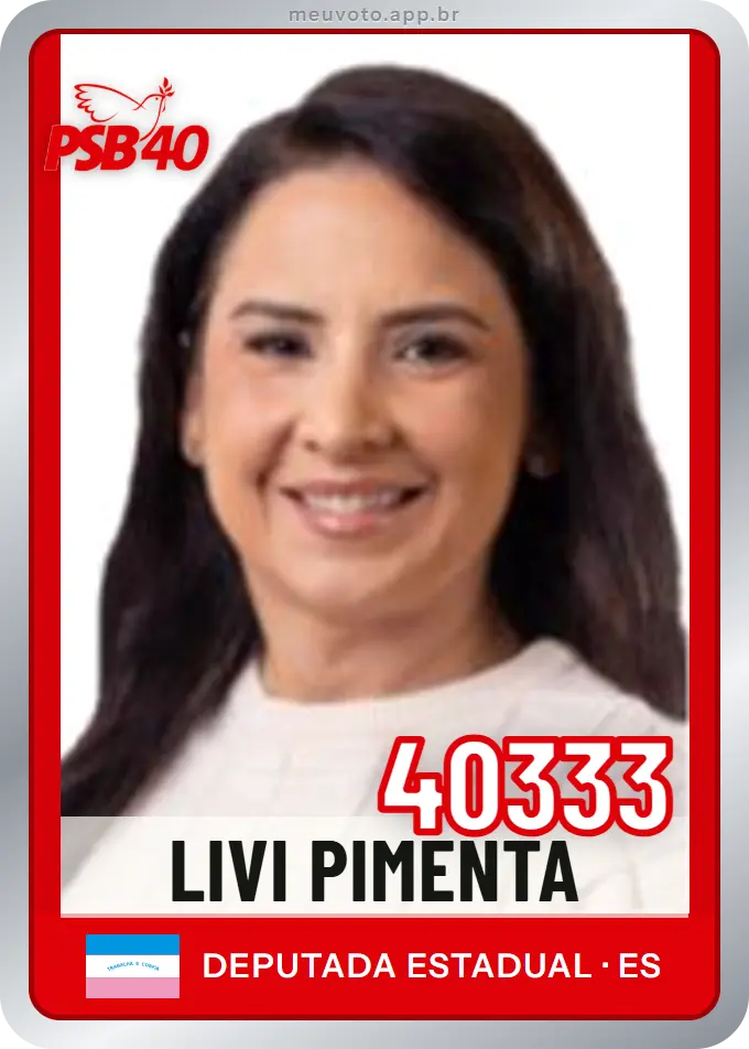 Carta de Livi Pimenta, número 40333, PSB