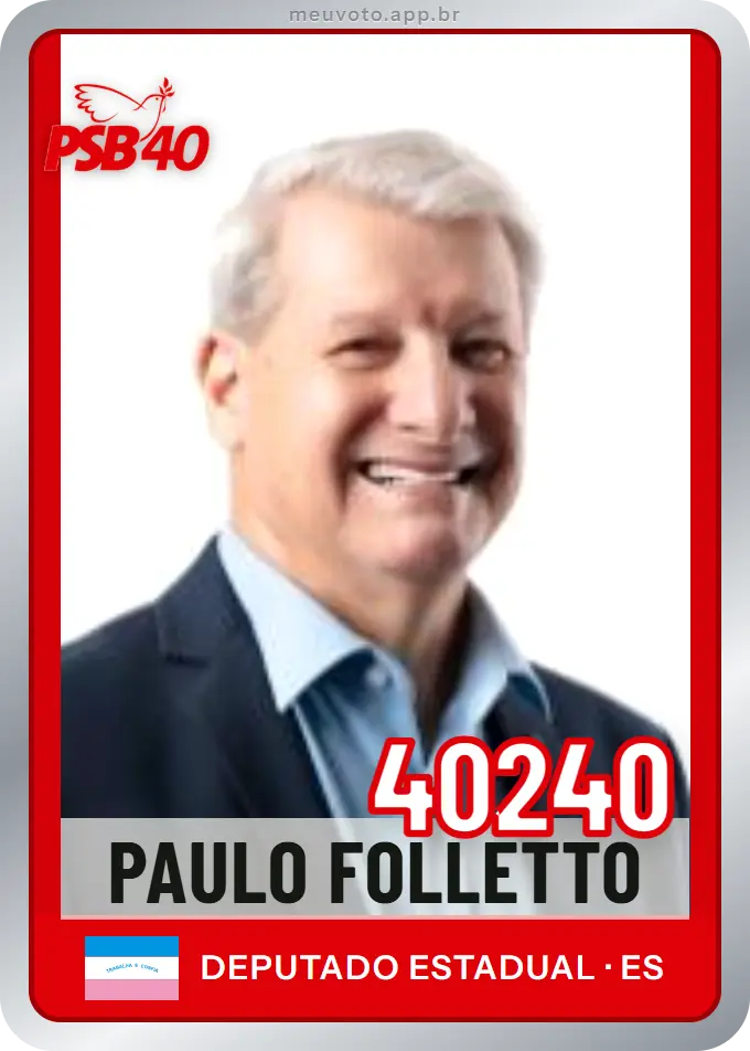 Carta de Paulo Folletto, número 40240, PSB