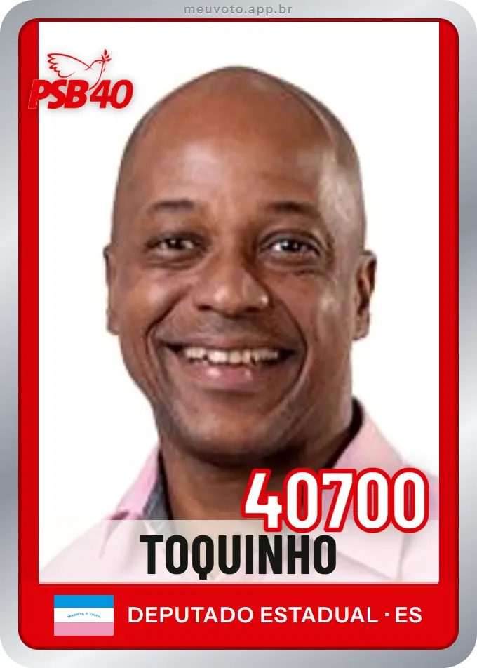 Carta de Toquinho, número 40700, PSB