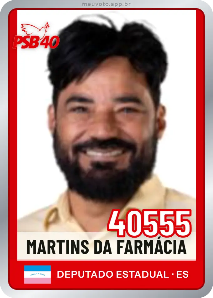Carta de Martins da Farmácia, número 40555, PSB