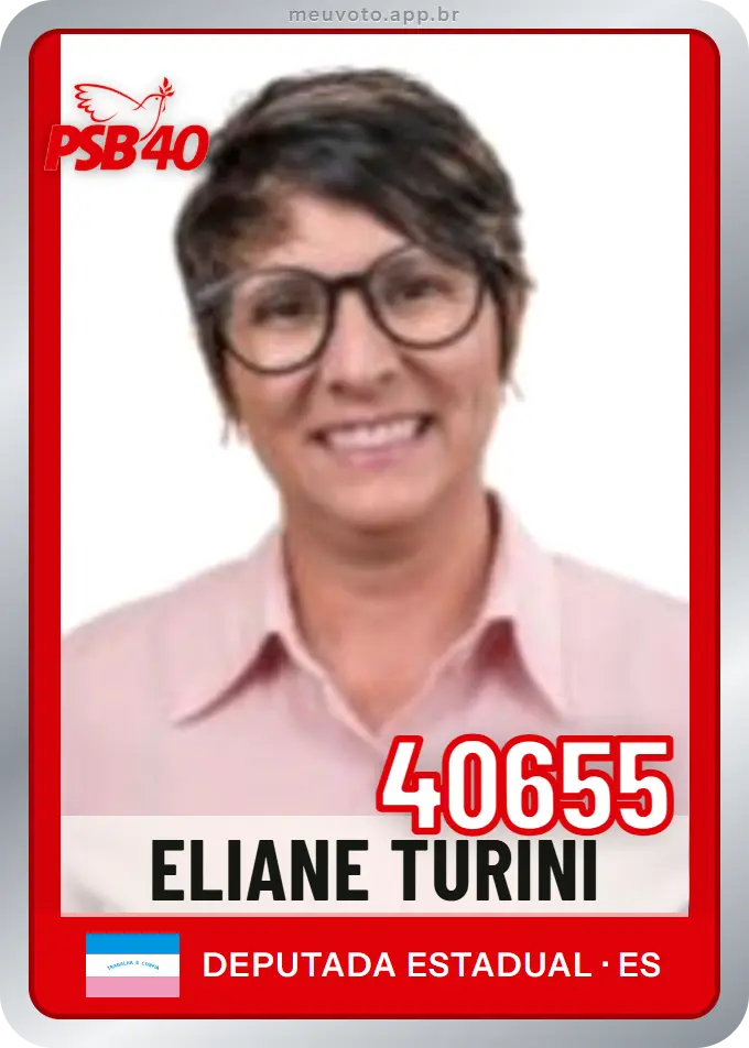 Carta de Eliane Turini, número 40655, PSB