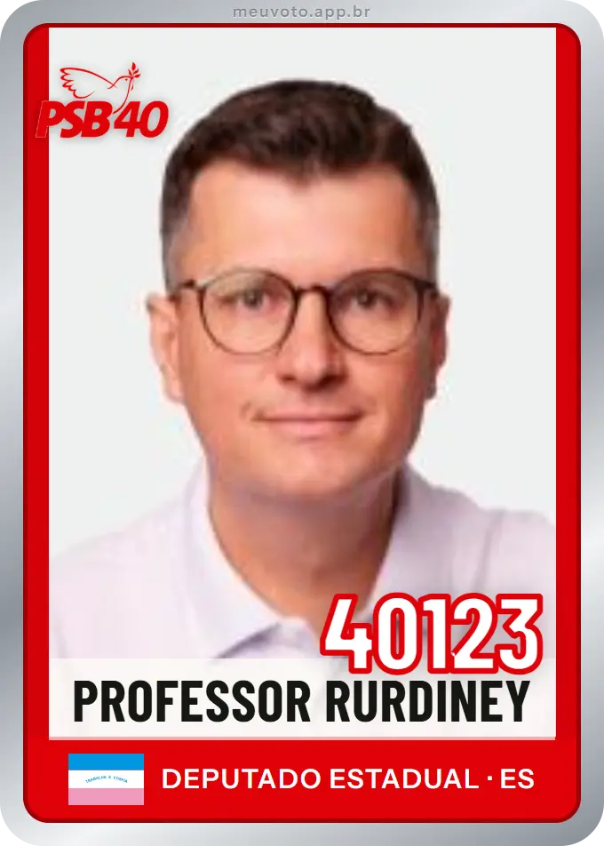 Carta de Professor Rurdiney, número 40123, PSB