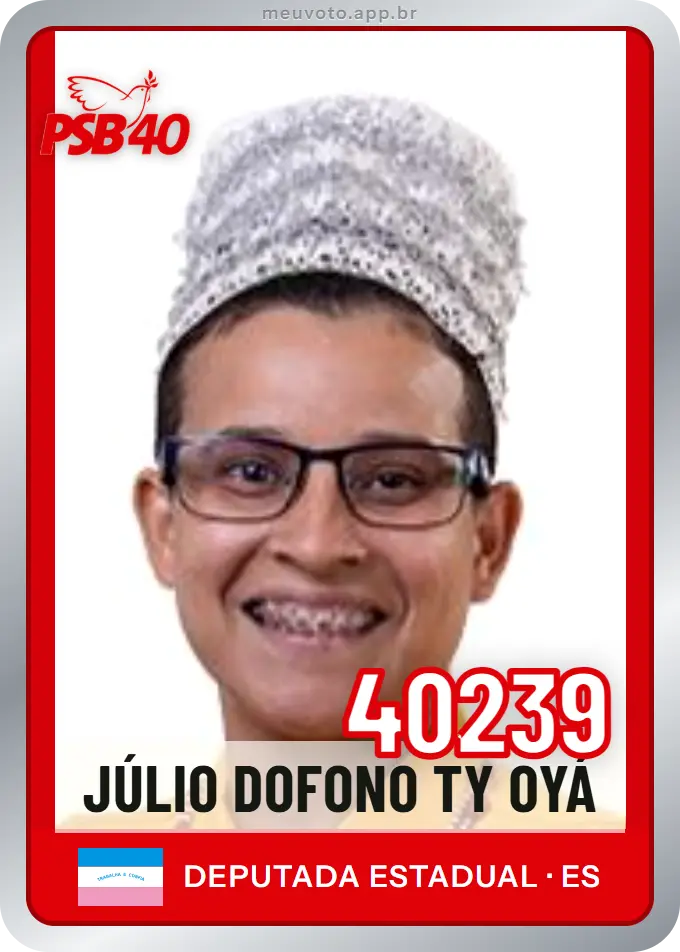 Carta de Júlio Dofono Ty Oyá, número 40239, PSB