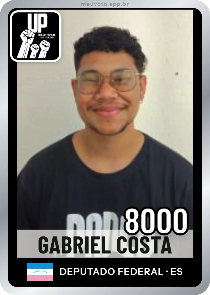 Carta de Gabriel Costa, número 8000, UP