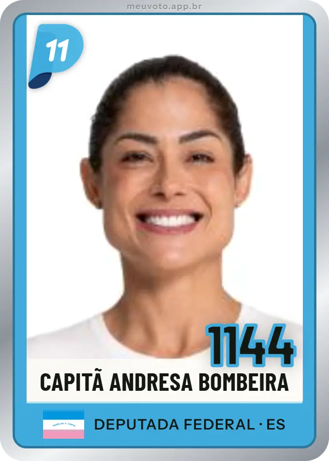 Carta de Capitã Andresa Bombeira, número 1144, PP