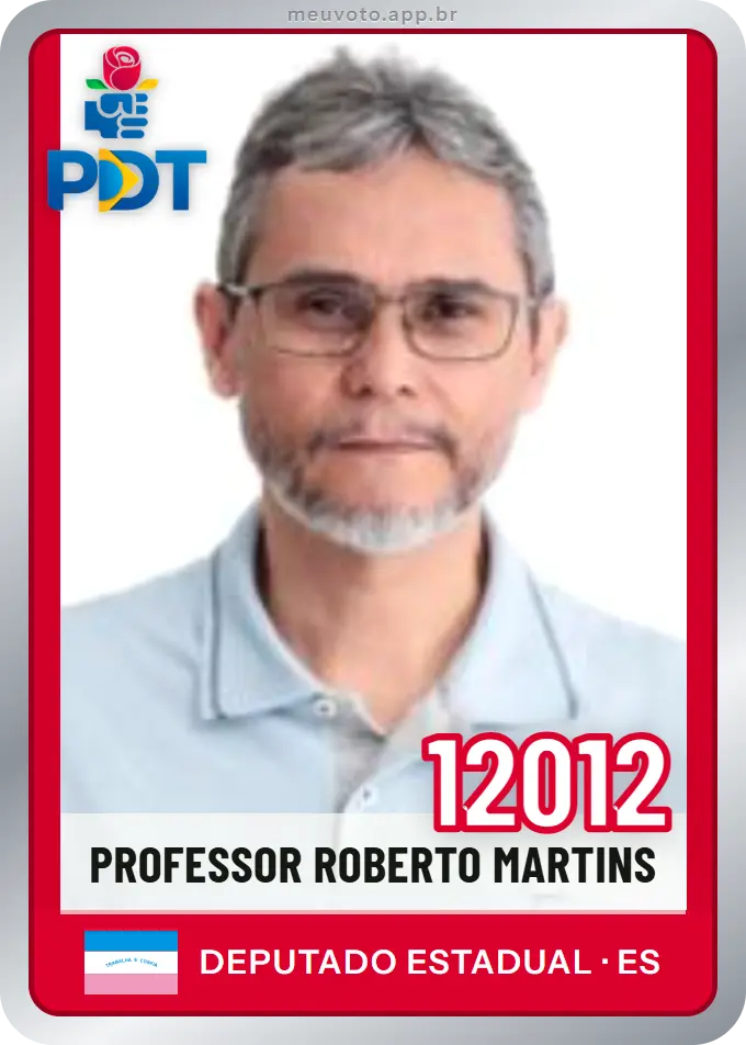 Carta de Professor Roberto Martins, número 12012, PDT