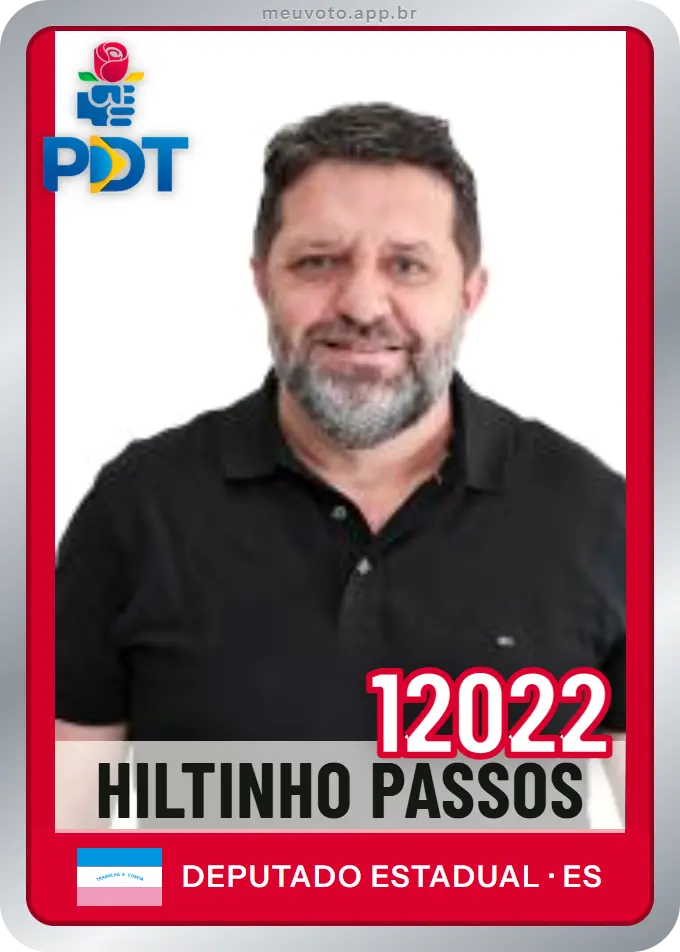 Carta de Hiltinho Passos, número 12022, PDT