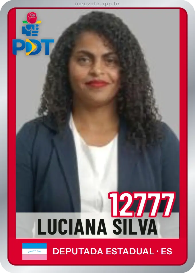 Carta de Luciana Silva, número 12777, PDT