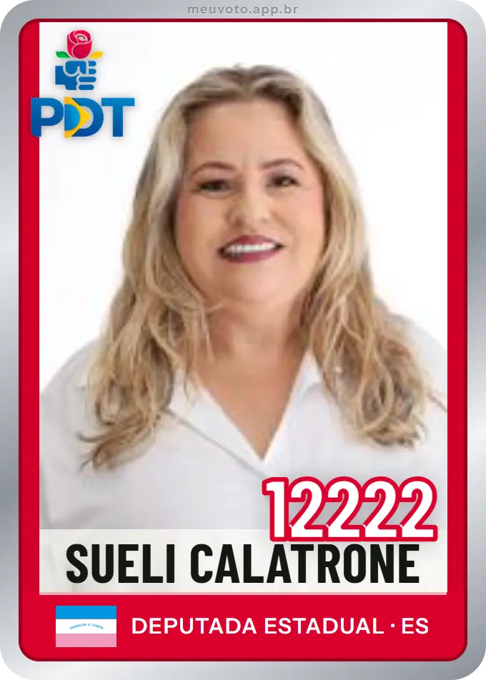 Carta de Sueli  Calatrone, número 12222, PDT