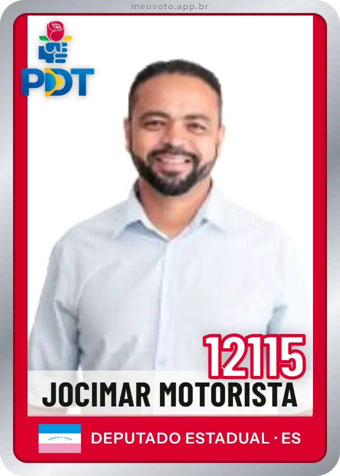 Carta de Jocimar Motorista, número 12115, PDT