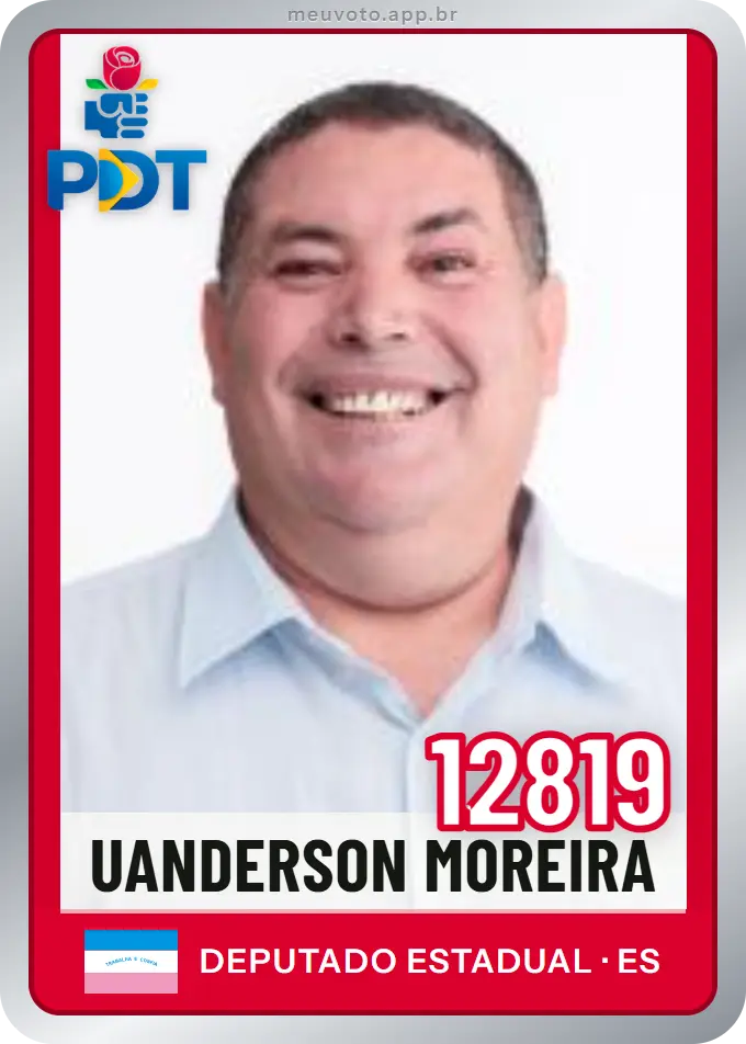 Carta de Uanderson Moreira, número 12819, PDT