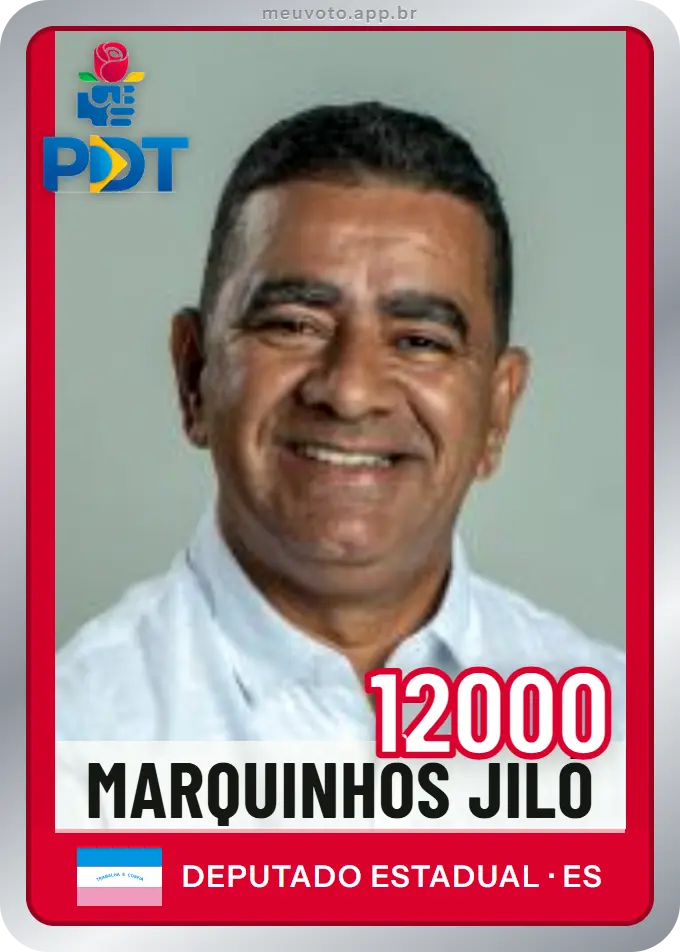 Carta de Marquinhos Jiló, número 12000, PDT