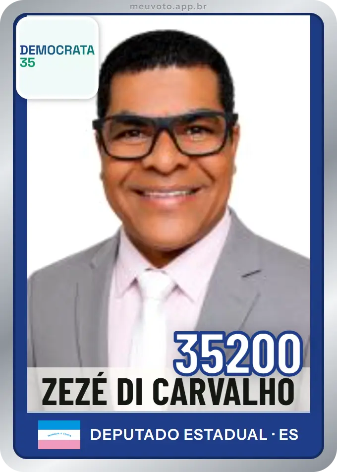 Carta de Zezé di Carvalho, número 35200, Democrata