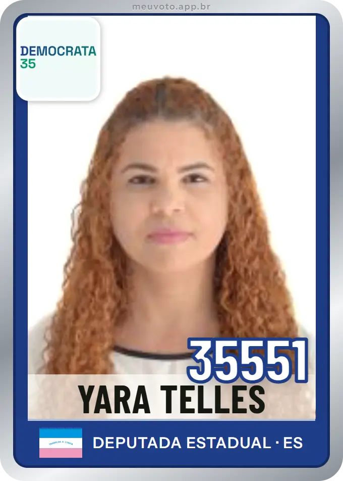 Carta de Yara Telles, número 35551, Democrata