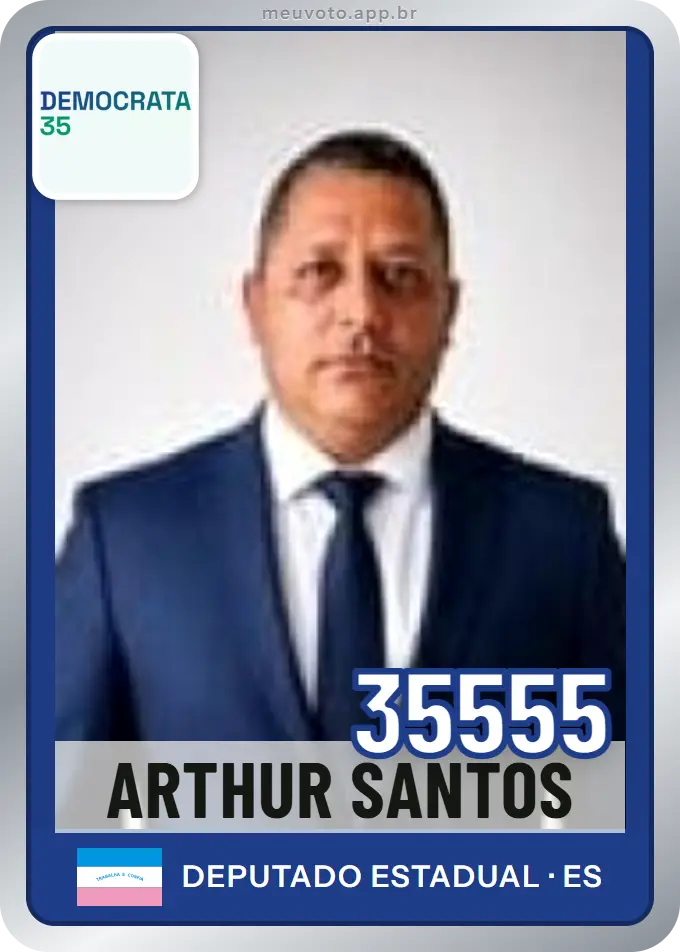 Carta de Arthur Santos, número 35555, Democrata