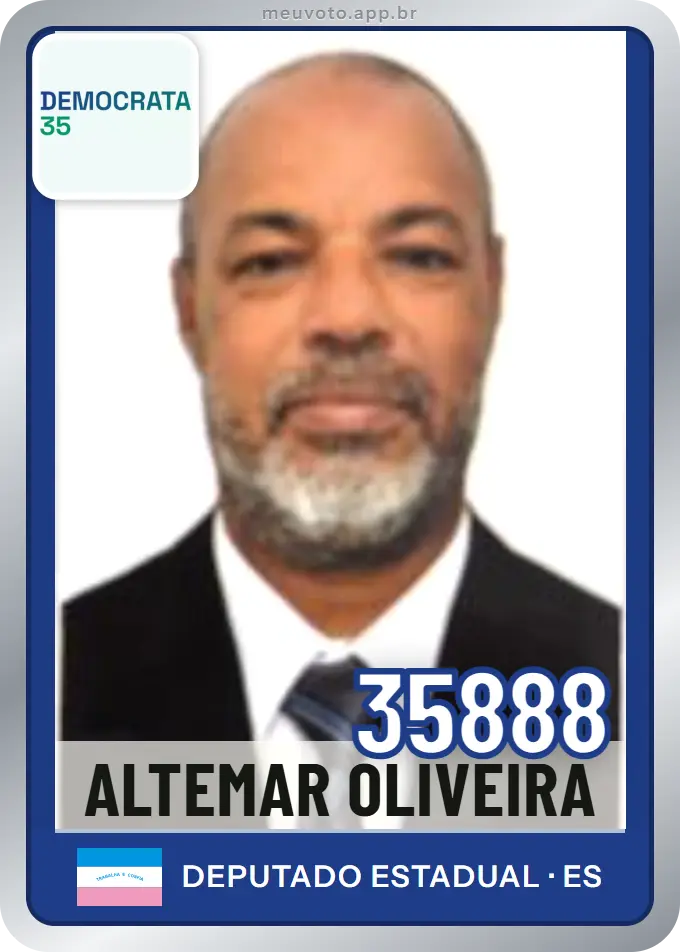 Carta de Altemar Oliveira, número 35888, Democrata