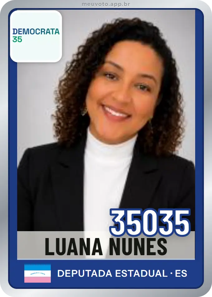 Carta de Luana Nunes, número 35035, Democrata