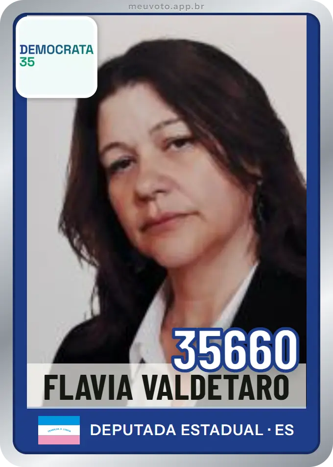 Carta de Flavia Valdetaro, número 35660, Democrata