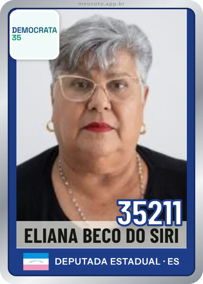 Carta de Eliana Beco do Siri, número 35211, Democrata