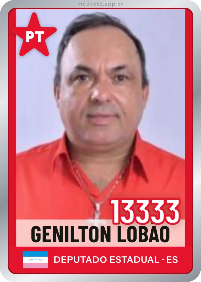 Carta de Genilton Lobão, número 13333, PT