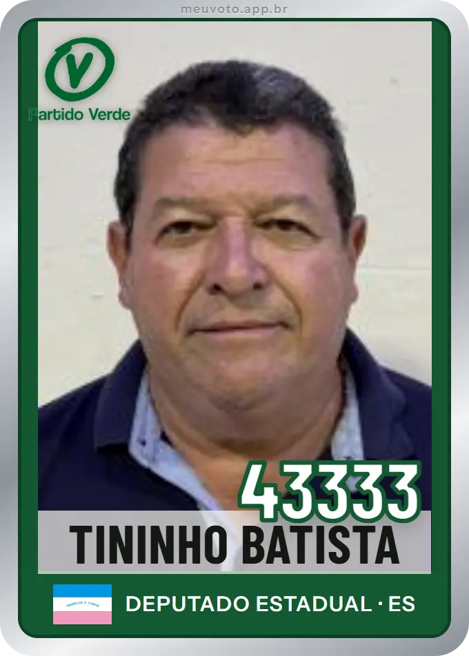Carta de Tininho Batista, número 43333, PV