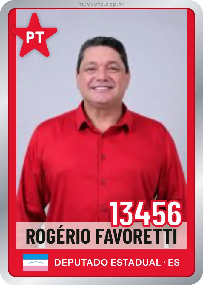 Carta de Rogério Favoretti, número 13456, PT