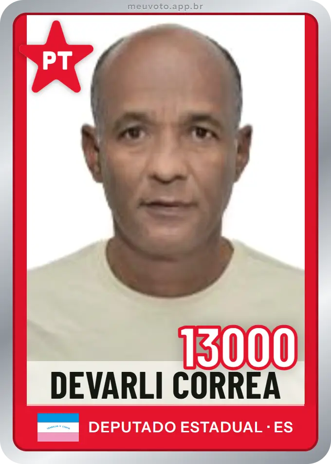 Carta de Devarli Correa, número 13000, PT